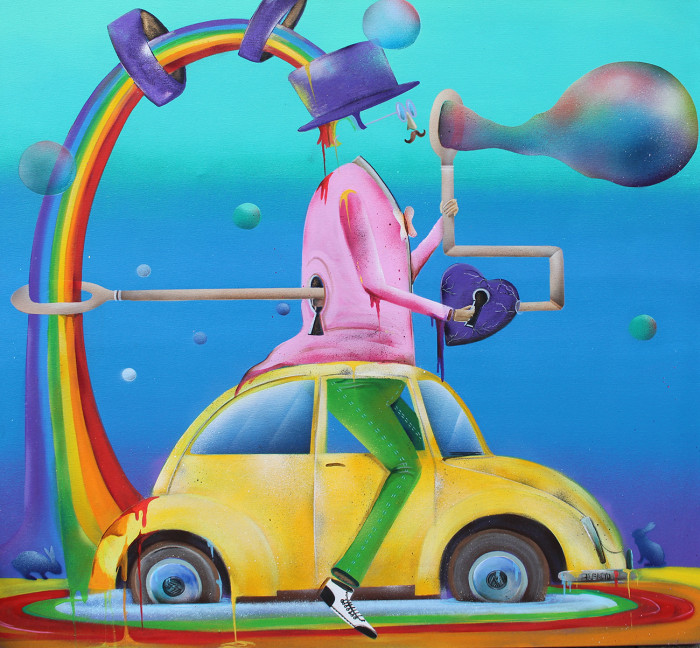  Homem e seu Fusca Azul               