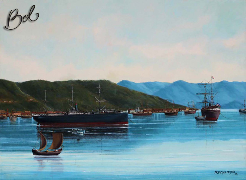 Porto de Santos em 1985        