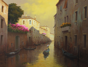 Veneza com Sacadas Floridas     