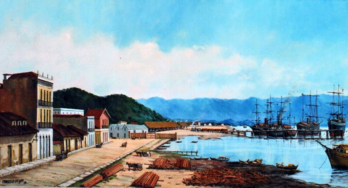 Porto de Santos em 1900     