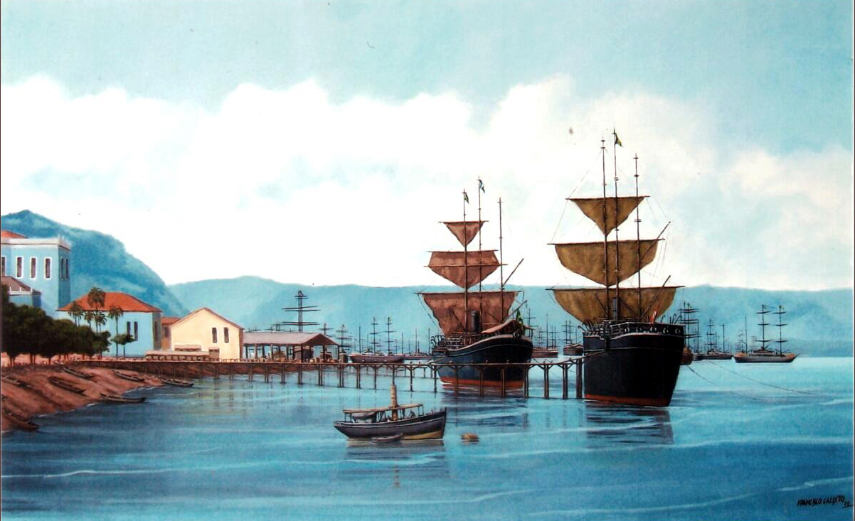 Porto de Santos em 1889     