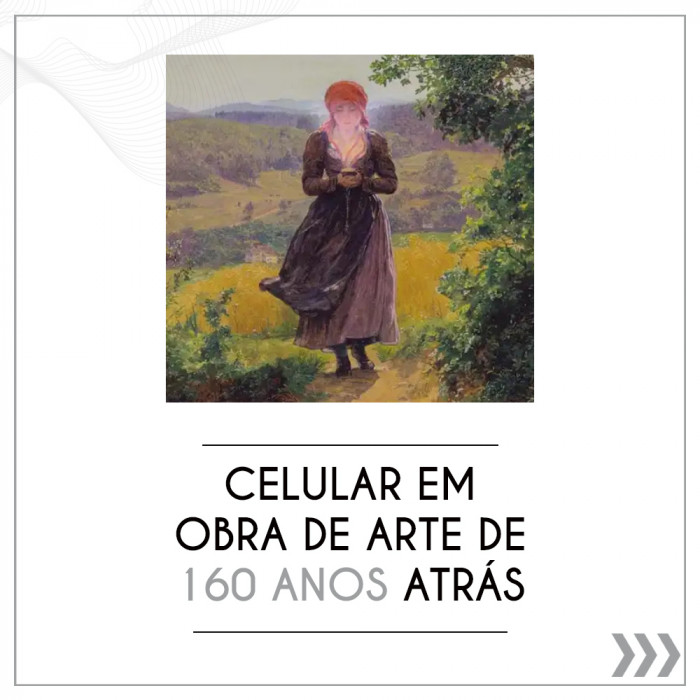 Celular em obra de arte de 160 anos atrás.