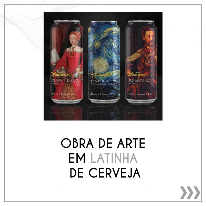 Obra de arte em lata de cerveja