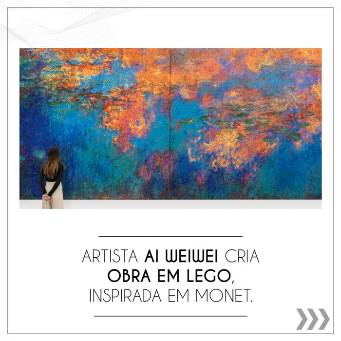 Artista Ai Weiwei cria obra em LEGO, inspirada em Monet.