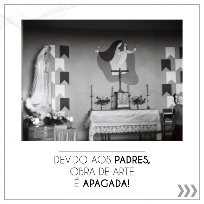 Devido aos padres, obra de arte é apagada!