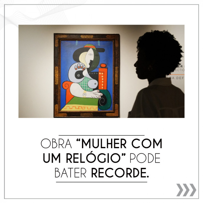 Obra “Mulher com um Relógio” pode bater recorde.