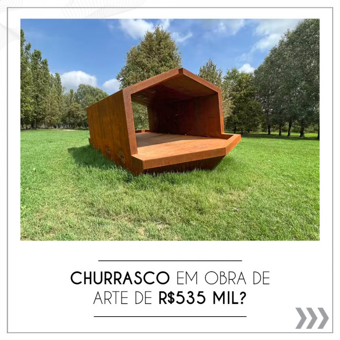 Churrasco em obra de arte de R$ 535 mil?