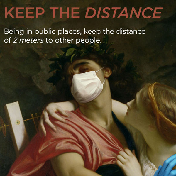 Obras famosas adaptadas para a quarentena.